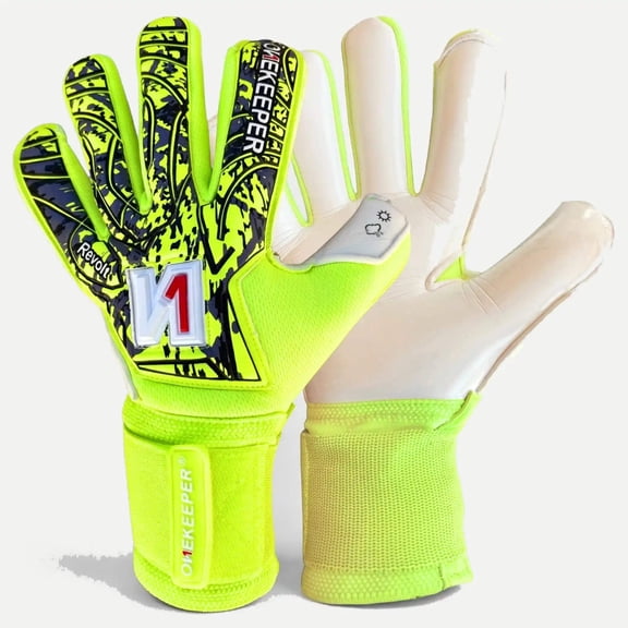 ONEKEEPER Revolt Youth & Adult Soccer Goalkeeper Gloves – No Finger Protection – Hybrid Fit, 3.5mm Pro German Latex