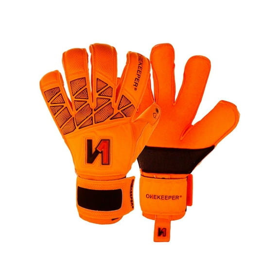 ONEKEEPER VECTOR Pupil Fluorescent Orange w/Finger Protection - Designed for Kids / Junior Goalkeepers