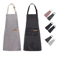 thumbnail image 1 of ONEKISS 2 Pack Kitchen Cooking Aprons, Adjustable Bib Soft Chef Apron with 2 Pockets for Men Women(Black/Brown/Red/Gray Stripes)2 PCs, 1 of 8