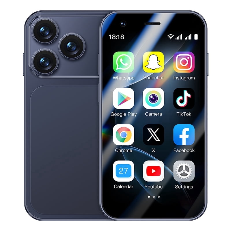 ONEMYTH A17 Mini Smartphone 3.0 Inches Facial Recognition Android 8.1 2GB RAM 16GB ROM Dual SIM 3G Network Small Mobile Phone