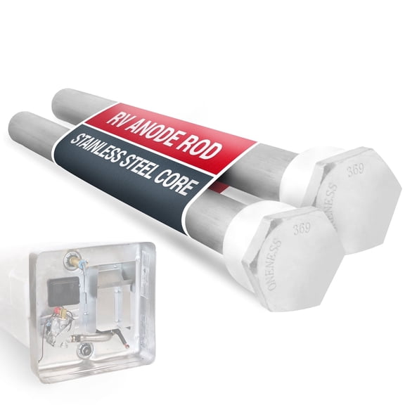 ONENESS 369 RV Water Heater Anode Rod Magnesium, 9.25" x 0.75" with Teflon, 2 Pack
