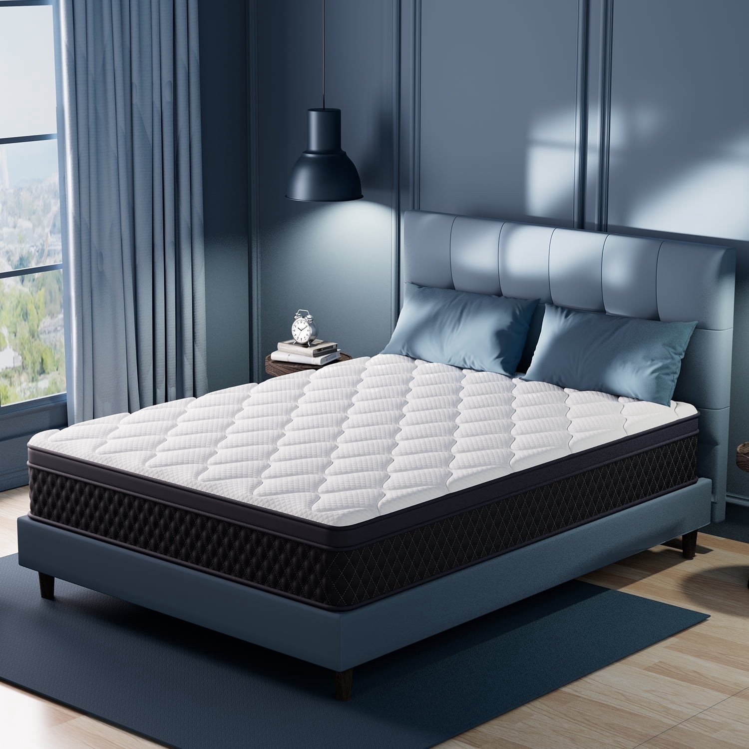 EDX 10 Inch Queen Mattress with Individually Pocketed Springs, Memory ...