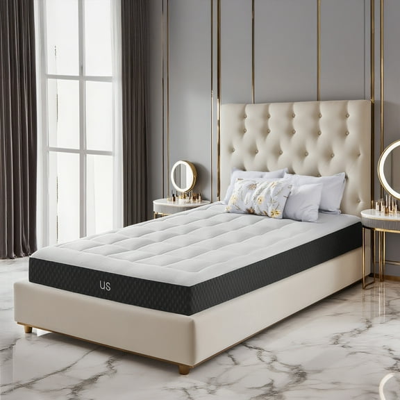 EDX Twin Mattress 6 Inch, Memory Foam Mattress for Pressure Relief with Durable Support, Medium Firm CertiPUR-US Certified Cooling Gel Mattresses for Bedroom, Mattress in a Box