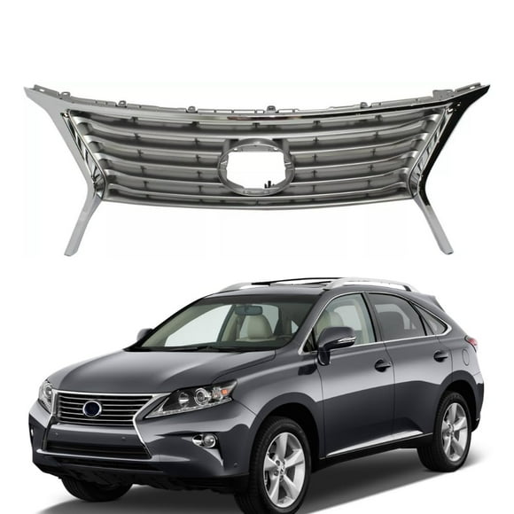 ONEPI Chrome Front Grill Compatible with Lexus RX350 2013 2014 2015 Models, No Emblem, Replacement for LX1200144