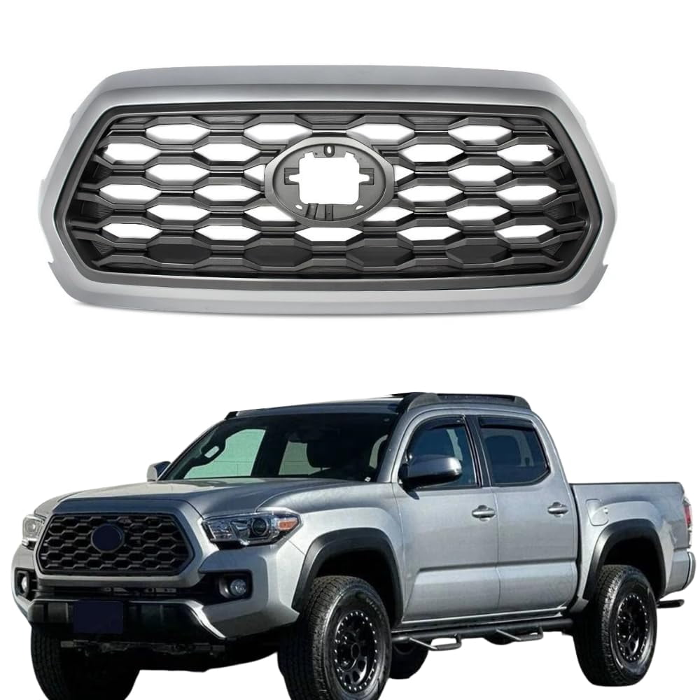 ONEPI Silver Sky Front Grill W/Gray Honeycomb Insert Compatible with ...