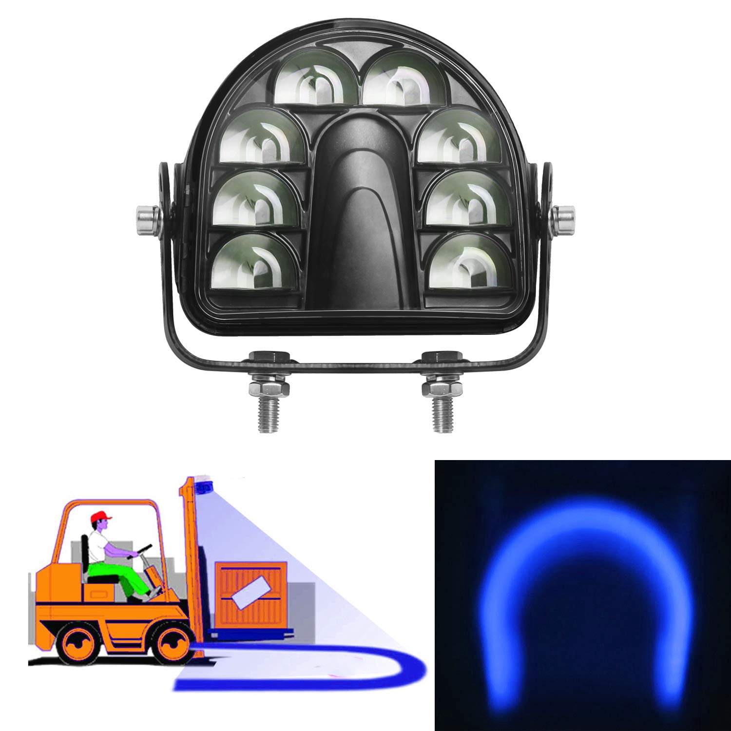 ONERAY Forklift Safety Light MMF7 Blue Arc LED Warning Light Warehouse ...