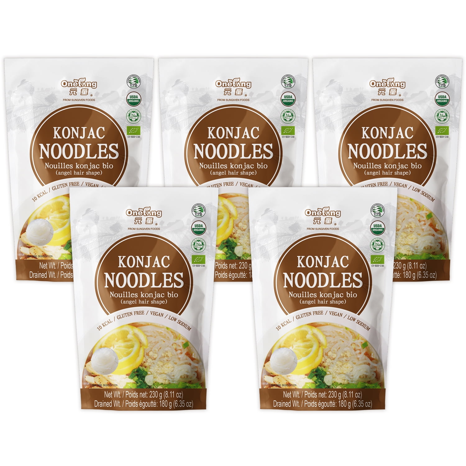 Organic Shirataki Konjac Angel Hair Noodles Gluten Free, Fat