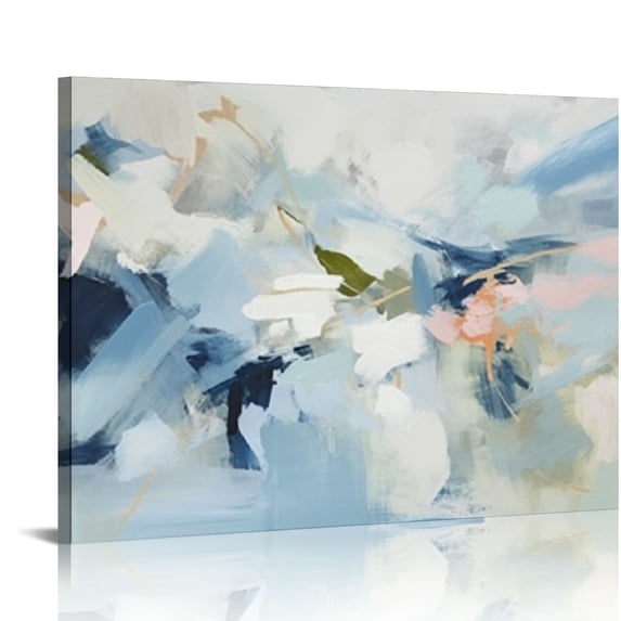 ONETECH Abstract Canvas Wall Art Contemporary Teal Abstract Pictures Painting Modern Bluish Green Canvas Prints Turquoise Artwork Wall Decor for Living Room Bedroom Home Office Wall Decoration