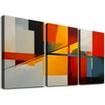 thumbnail image 1 of ONETECH Abstract Canvas Wall Art for Living Room Red and Gray Abstract Black Framed Wall Art Canvas Prints for Home Living Dining Room Kitchen Decor 12''x16''X3 Panels, 1 of 4