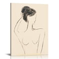 thumbnail image 1 of ONETECH Abstract Girl Face Canvas Wall Art Boho Canvas Painting 12\x16\, 1 of 4