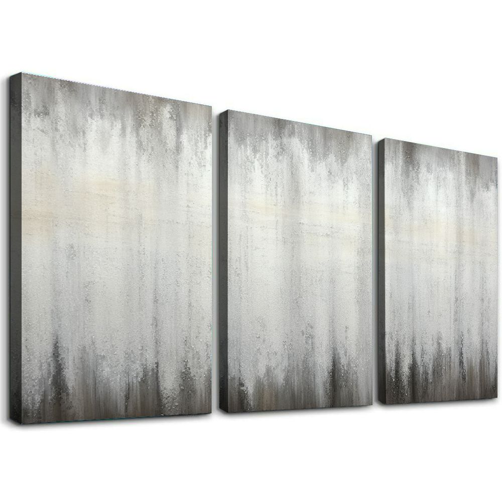 Abstract Modern Canvas Picture Artwork Modern Grey Wall Art