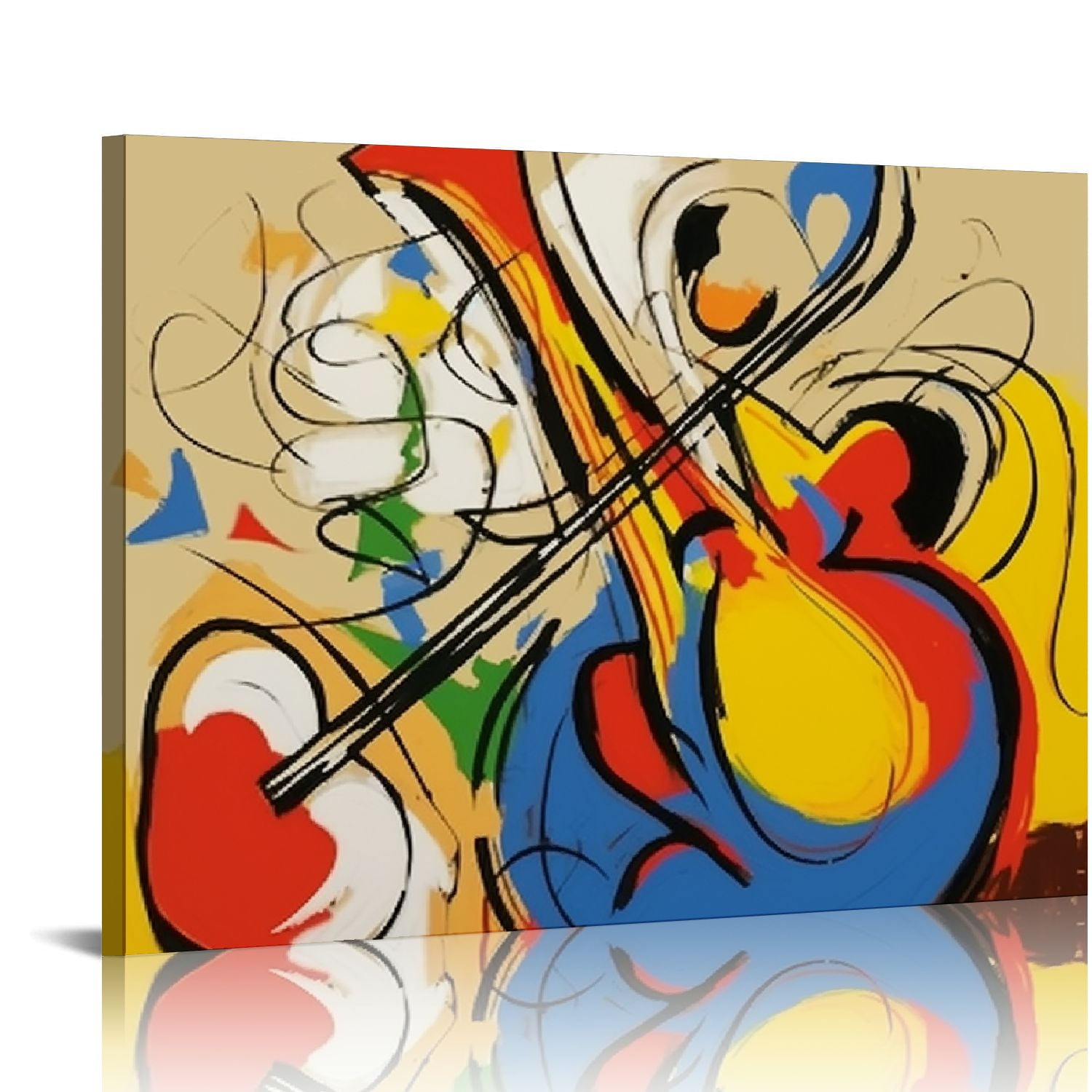 ONETECH Abstract Music Canvas Wall Art Colorful Graffiti Painting ...