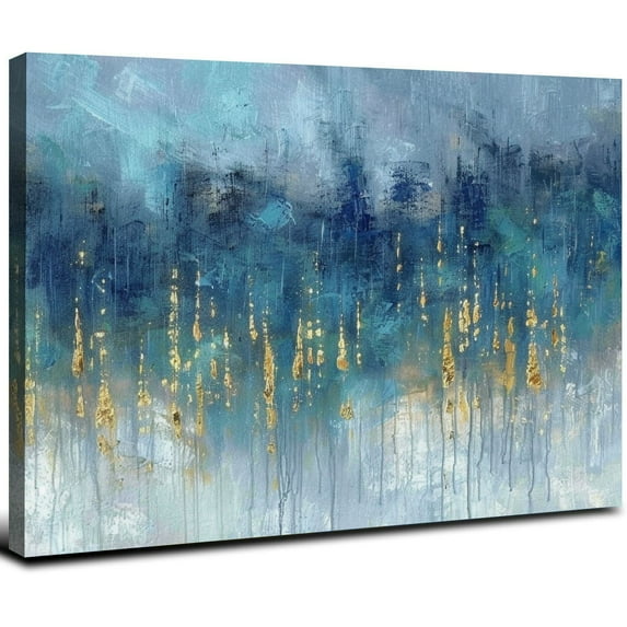 ONETECH Abstract Picture Wall Art Canvas: Modern Artwork Texture Painting on canvas for Bedroom 16x12inch