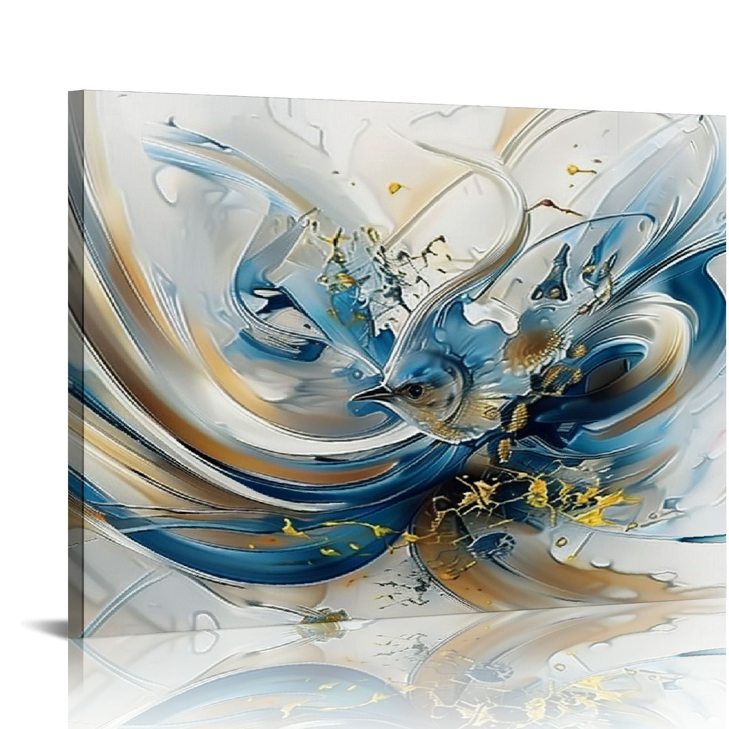 Abstract Image Home ONETECH Abstract Wall Art Canvas Print - Fantasy Colorful Painting on ...