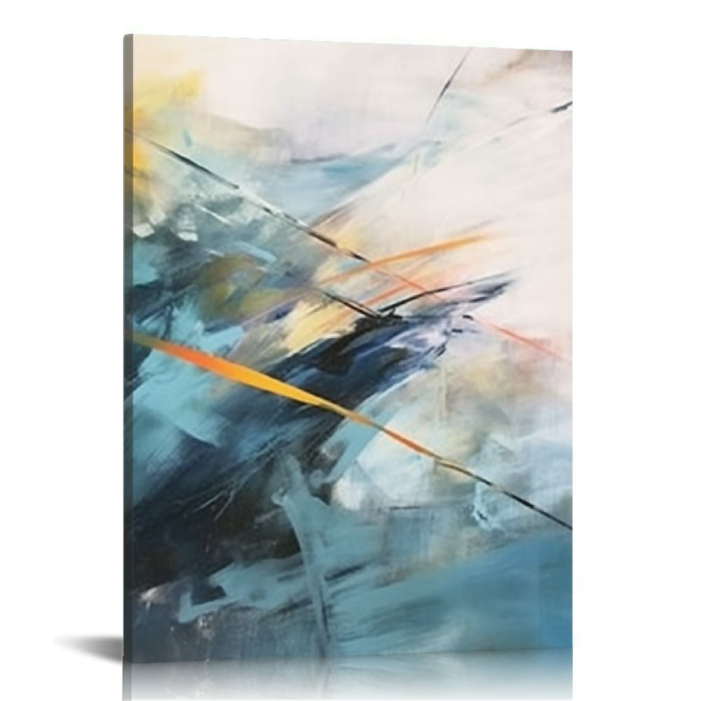 Minimalist Bedroom Decor With Abstract Art photo