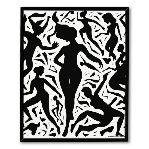 ONETECH Abstract lines Modern Black and White Woman Canvas Wall Art Boho Minimalist poster Body Shape Art Print Black Women picture Decor for Bathroom Bedroom Living Room