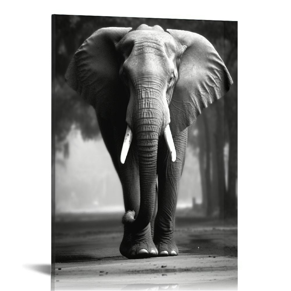 ONETECH African Animals Canvas Elephant Decor Contemporary Wall Art ...
