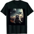 thumbnail image 1 of ONETECH Alien UFO Funny Cat Lover T-Shirt, 1 of 3
