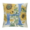 thumbnail image 1 of ONETECH Alphabet Decorative Pillow Covers, Monogram Letter with Sunflowers Name Square Cushion Covers Decorative Home Decor for Sofa Couch Chair Car, 1 of 5