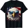 thumbnail image 1 of ONETECH American Bald Eagle USA Flag Shirt 4th of July Eagle USA T-Shirt, 1 of 3