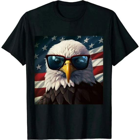 ONETECH American Bald Eagle USA Flag Shirt 4th of July Eagle USA T-Shirt