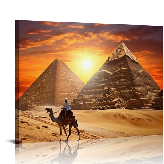 ONETECH Ancient Egyptian Pyramids Poster Canvas Print Painting Picture Wall Art Home Hallway Bedroom Living Room Decor