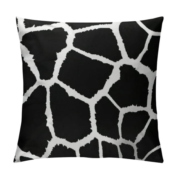 ONETECH Animal Print Throw Pillow Covers Cow Zebra Giraffe Tiger Pattern Sofa Cushion Case for Couch Bed Car Home Decor (Black and White)