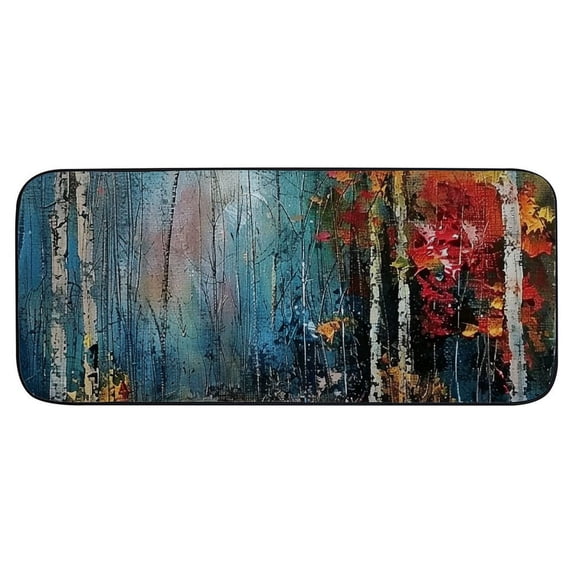 ONETECH Autumn Colors Front Door Mat Outdoor Entrance Felt Square Floor Mat for Home Entrance Outside Entry 19.68*47.24 in