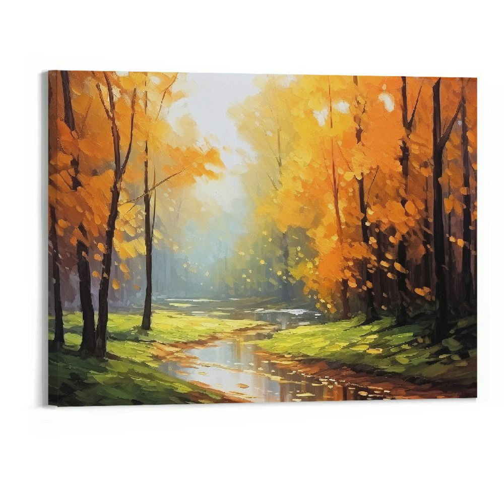 Autumn Maple Leaf Wall Art Maple Trees Forest Canvas Prints