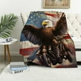 thumbnail image 1 of ONETECH Bald Eagle Blanket American Bald Eagle Gifts for Girls Boys Bald Eagle Throw Blanket for Winter Couch Sofa Bed Soft Warm Flannel for Kids Adults, 1 of 6