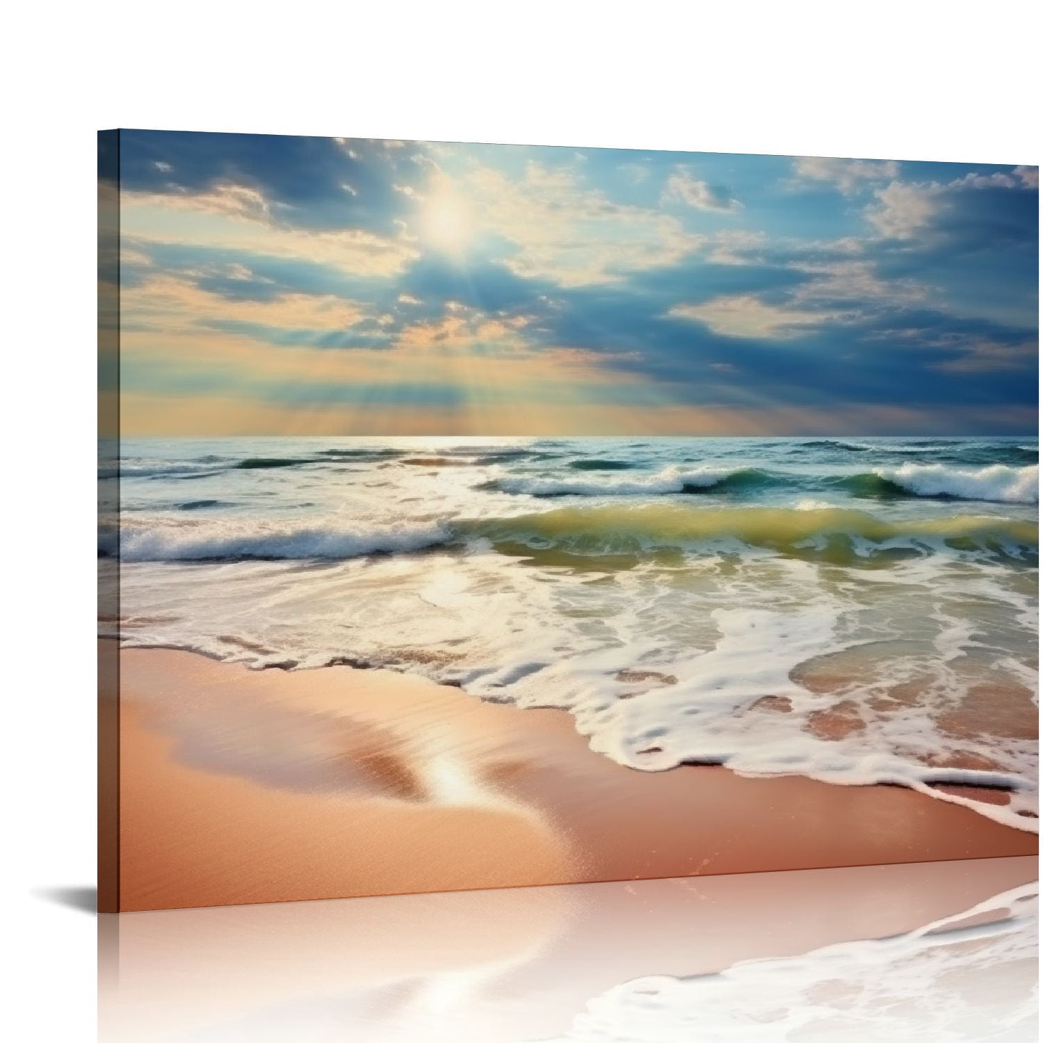 Photo inspiration: Fresh Look at Fumj Beach Canvas Wall Art For Living Room Bedroom Home