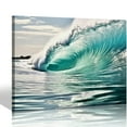 thumbnail image 1 of ONETECH Beach Canvas Wall Art Print: Shoreline Guard & Surfboard Picture Graphic Art Painting for Wall Decor ( 16" x 12" ), 1 of 4