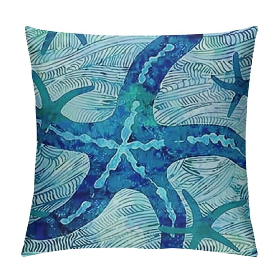 ONETECH Beach Pillow Covers Summer Outdoor Pillow Cases, Patio Furniture Decorative Cushion Covers Cushion Case for Couch Sofa Home Decoration, Blue Green