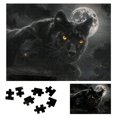 Black Cat Moon Gothic Wooden Jigsaw Puzzle Challenging