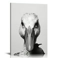thumbnail image 1 of ONETECH Black and White Cute Female Duck Portrait Print | Farm Animal Art For Children's Nursery | Rustic Farmhouse Duckling Kitchen Art | Country Home Wall Decor | 16x20in | Bathroom Wall Art 16\x20\, 1 of 4