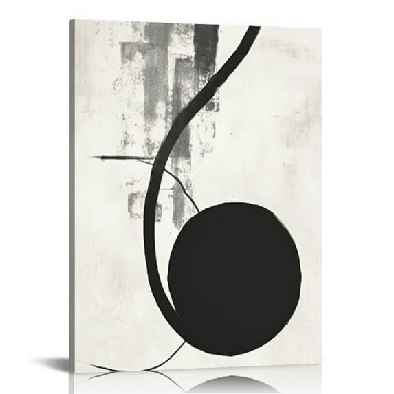 ONETECH Black and White Abstract Canvas Wall Art Decor with Minimalist Line Art Prints, Modern Wall Art for Home Decor,  Ready to Hang
