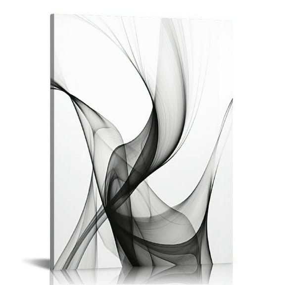 ONETECH Black and White Abstract Line Art Canvas Print Painting Modern Wall Decor Artwork 16\x20\