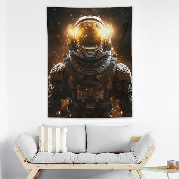 ONETECH Blacklight Astronaut Tapestry, Galaxy Tapestry Wall Hanging, Trippy Neon Tapestries Glow in The Dark Wall Art for Bedroom Living Room