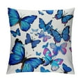 thumbnail image 1 of ONETECH Blue Butterfly Pattern Pillow Cover ,Decorative Couch Pillow Cover for Sofa, Cushion Case Indoor Outdoor Home Decoration, 1 of 5