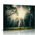 thumbnail image 1 of ONETECH  Blue Lightning Canvas Wall Art Boys Room Decor Wall Art Canvas Prints Pictures Modern Artwork for Bedroom Home Decorations Painting Contemporary Art Framed Ready to Hang, 1 of 4