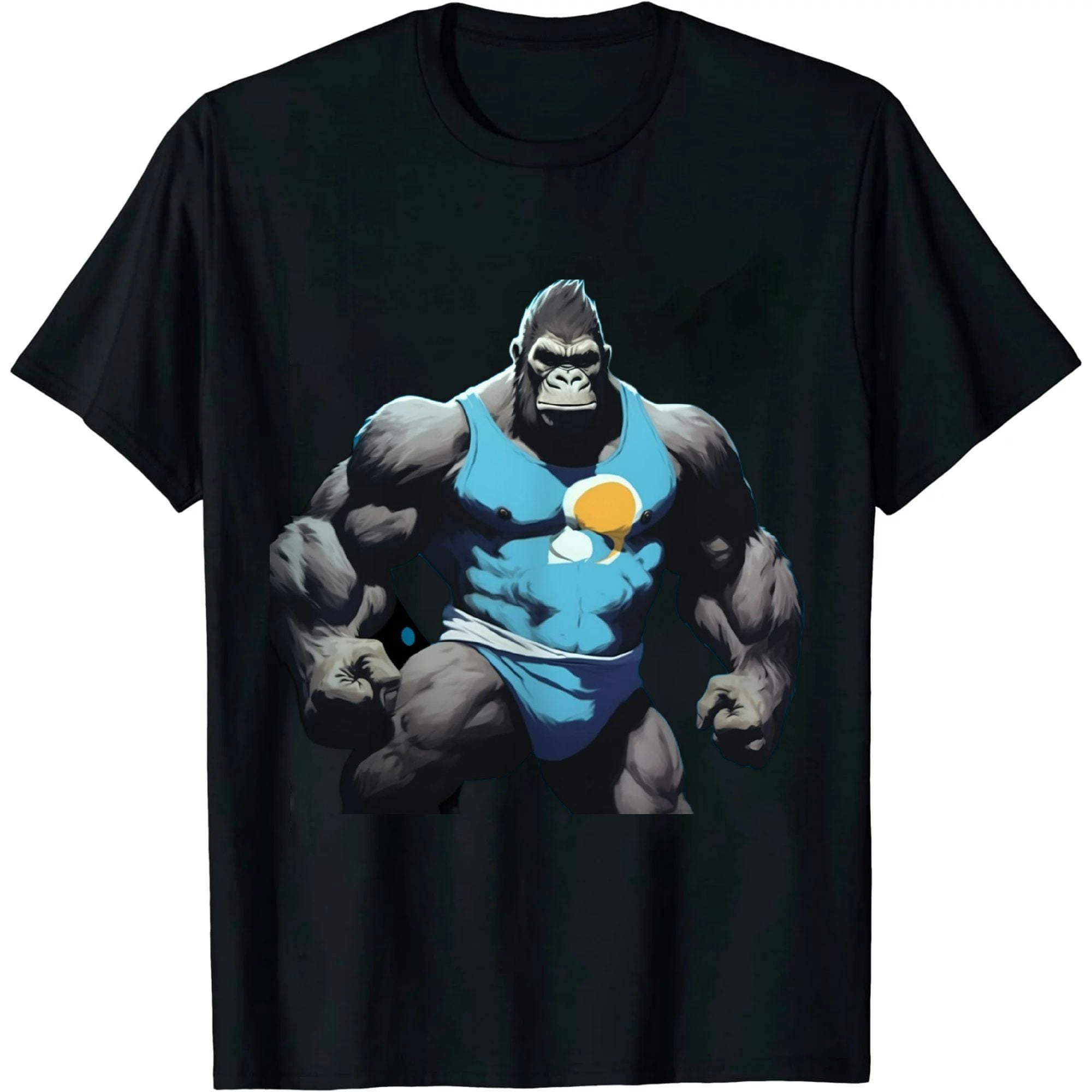 ONETECH Bodybuilding Dancing Workout Gorilla Ape Flexing Muscle T-Shirt ...