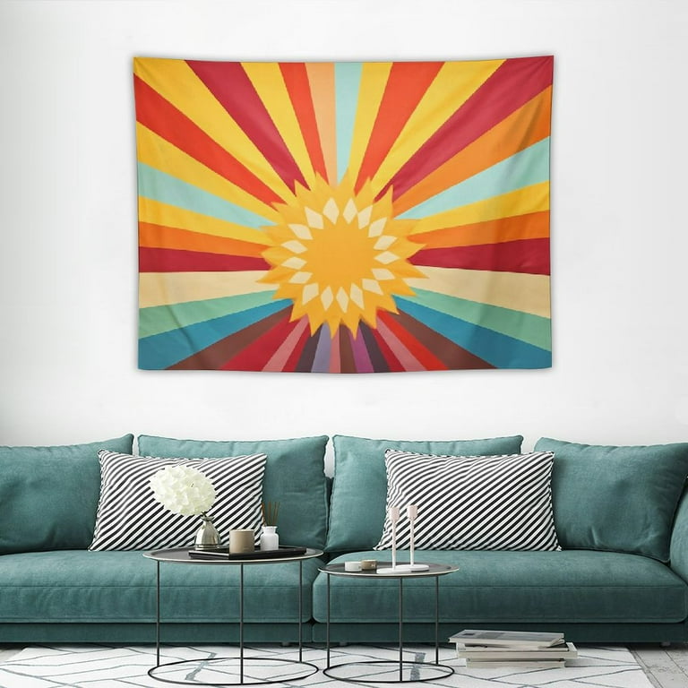 Rainbow sun tapestry 2025