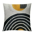 thumbnail image 1 of ONETECH Boho Stylish  Throw Pillow Covers Tribe Modern Round Arched Geometric Decorative Abstract Pillowcase for Bed Couch Living Room ,Tan and Black, 1 of 5