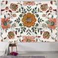 thumbnail image 1 of ONETECH Boho Tapestry Wall Hanging, Mandala Orange Floral Aesthetic Tapestry Bohemian Decor for Home Bedroom Dorm Living Room, 1 of 6