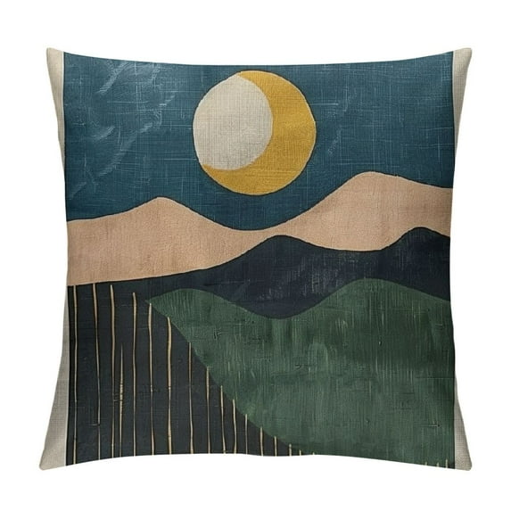 ONETECH Boho Throw Pillow Covers,Boho Sun Mountain Throw Pillows Covers,Boho Throw Pillow Cover For Bed Couch Room Sofa Decor