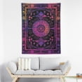 thumbnail image 1 of ONETECH  Burning Sun Tapestry Tie Dye Celestial Poster Aesthetic Bedroom Tapestries Moon Star Tarot Wall Hanging Boho Hippie Dorm Decor Beach Coverlet Curtain Blanket - Purple Multi, 1 of 7