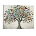 thumbnail image 1 of ONETECH Butterfly Pictures Wall Art Large Tree of Life Painting on Canvas Framed Colorful Butterflies Prints Artwork for Living Room Bedroom Decor- 20x16 Inch, 1 of 3