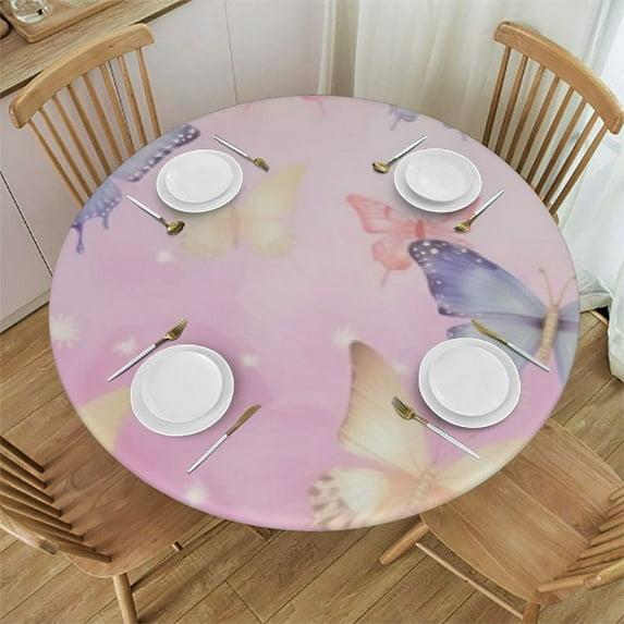 ONETECH Butterfly Tablecloth Pastel Tablecloth Butterfly Table Cloth Disposable Butterfly Table Cover for Butterfly Baby Shower Decorations Spring Theme Birthday Party Supplies,