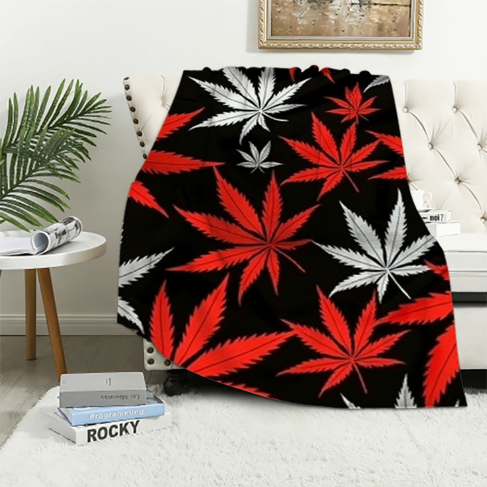 Cannabis Leaf Throw Blanket Chic Starfish Tree Throw Blankets