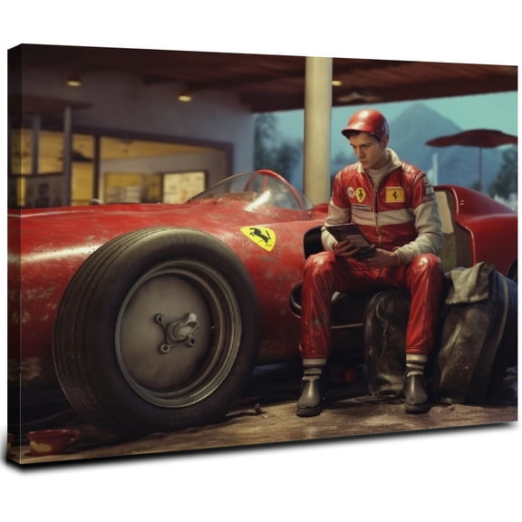 ONETECH Canvas Painting Vintage Car Poster Classic Racing Race Car Canvas Wall Art Prints for Wall Decor Room Decor Bedroom Decor 16x12inch